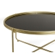 Στρογγυλό γυάλινο coffee table,μαυρο/χρυσό