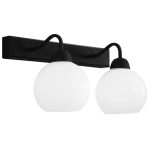 Φωτιστικό ράγα 2φωτη  AS-14ΑΡ 2/L RAGA BL-WH ΑΠΛΙΚΑ ΜΕΤ-ΓΥΑΛΙ