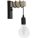 Φωτιστικό τοίχου Ε/27ΑΡ SQUARE BLACK ΑΠΛΙΚΑ ΞΥΛΟ