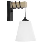 Φωτιστικό τοίχου FUN-01ΑΡ SQUARE BL-WH ΑΠΛΙΚΑ ΞΥΛΟ