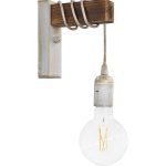 Φωτιστικό τοίχου Ε/27ΑΡ SQUARE WH-BR ΑΠΛΙΚΑ ΞΥΛΟ