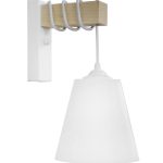 Φωτιστικό τοίχου FUN-01ΑΡ SQUARE WH-WH ΑΠΛΙΚΑ ΞΥΛΟ