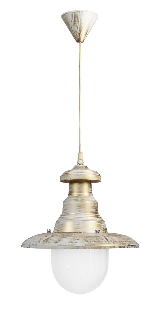26-0053 Φωτιστικό ΠΥΡΟΦΑΝΙ FLP-100Κ WHITE-BRONZE - Image 1