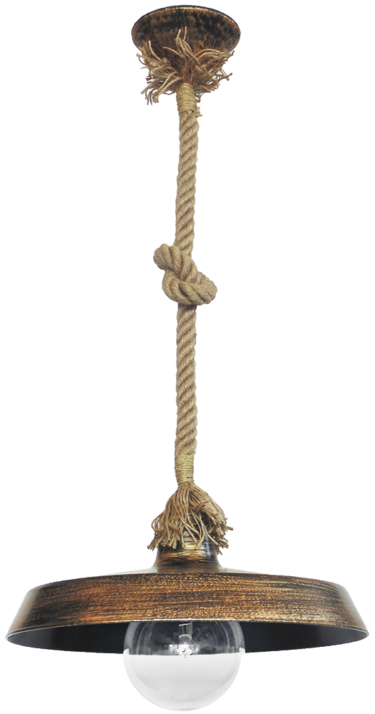 Κρεμαστό φωτιστικό Vintage US-GAS 1L ROPE UT-BRONZE