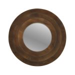 Καθρέπτης ξύλινος στρογγυλός 3 επίπεδα