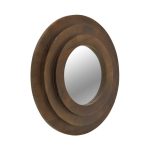 Καθρέπτης ξύλινος στρογγυλός 3 επίπεδα