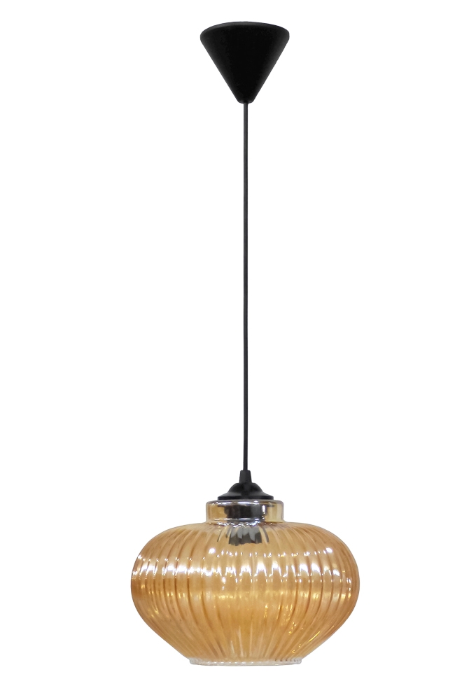 Κρεμαστό φωτιστικό RIGATO/25 MELI 1L ΓΥΑΛΙΝΟ