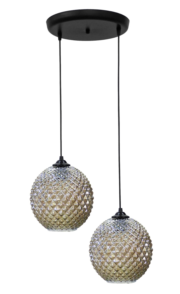 Κρεμαστό φωτιστικό ανισόπεδο 5010/2 BL-FUME ΓΥΑΛΙΝΟ