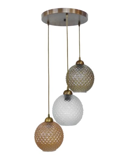 GL-5010 PENDEL 3/L BRONZE-TRICOLORE BALL ΚΡΕΜΑΣΤΟ