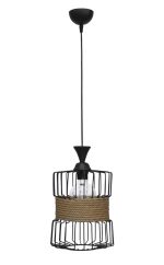 HAVANA 1/L BARREL Φ20 ΚΡΕΜΑΣΤΟ ΜΕΤΑΛΛΙΚΟ-ΣΧΟΙΝΙ Ε/27