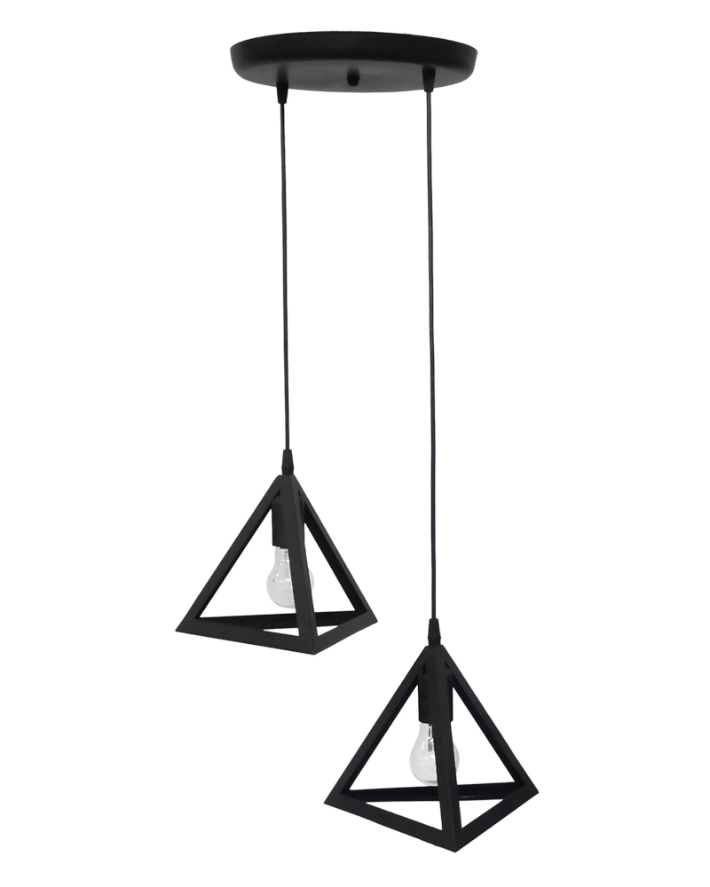 GIZA/2 BLACK PENDEL 2L ΚΡΕΜΑΣΤΟ ΜΕΤΑΛΛΙΚΟ  h80xΦ40