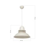 ΚΡΕΜΑΣΤΟ INDUSTRIAL ΠΥΡΟΦΑΝΙ ΜΕΤΑΛΛΙΚΟ ZOE 1/L CREAM  Ε/27