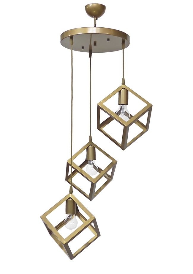 KYVOS/3L GOLD MAT PENDEL 3/L ΚΡΕΜΑΣΤΟ ΜΕΤ.