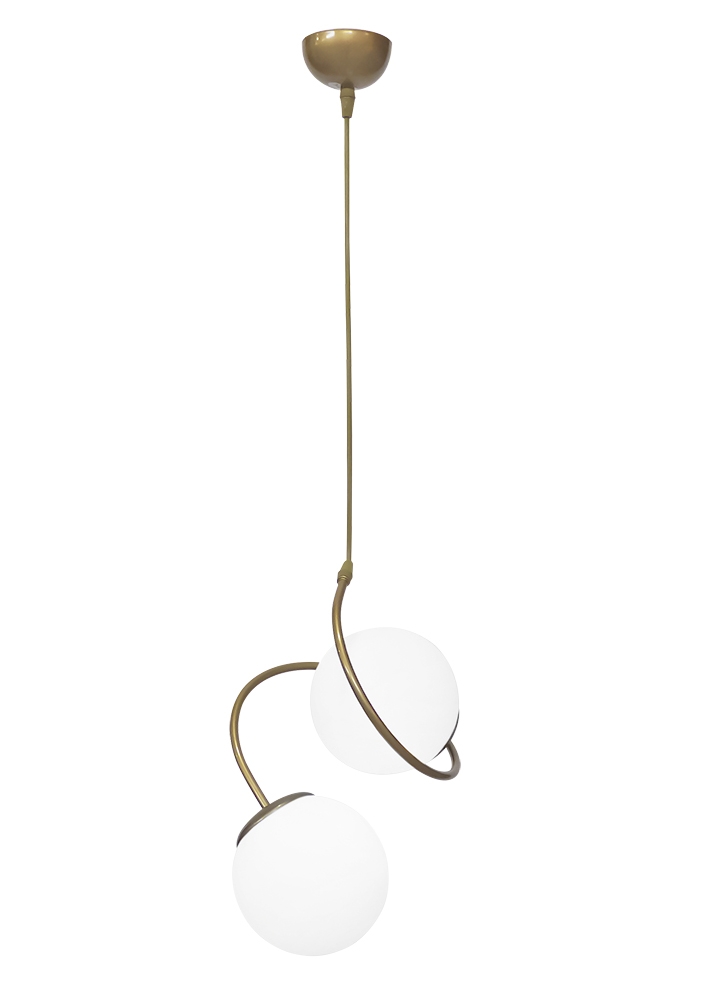 Κρεμαστό φωτιστικό TAIL 2/L GOLD MAT