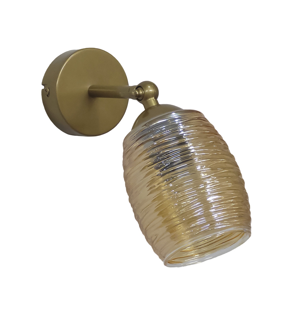 BARREL/AP KEY GOLD-WHITE ΑΠΛΙΚΑ ΓΥΑΛΙ E/27