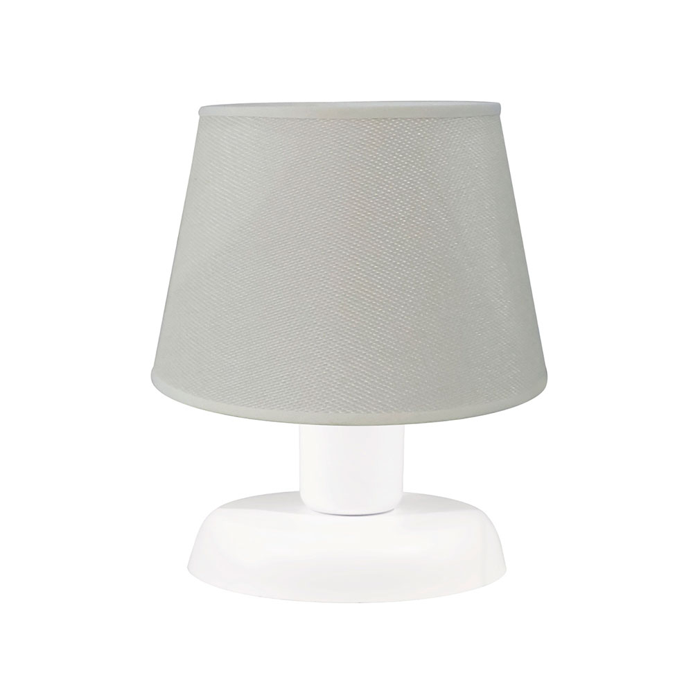 πορτατίφ-heronia-tl-08-09-0192-white-cream ΠΟΡΤΑΤΙΦ ΚΩΝΙΚΟ ΑΜΠΑΖΟΥΡ TL-08 Ø20 WH/KΡEM Ε/27 - Image 1