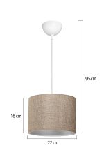 HKP-06 ΑΜΜΟΥ Φ22 1/L ΚΡΕΜΑΣΤΟ ΑΜΠΑΖΟΥΡ ΚΥΛΙΝΔΡΟΣ - Image 2