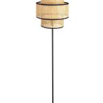 VIENNA FLOOR LAMP BLACK-RATTAN ΟΡΘΟΣΤ. 3-ΠΑΤΟ ΑΜΠΑΖΟΥΡ