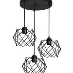 DM-04PENDEL 3/L BLACK ΚΡΕΜΑΣΤΟ ΑΝΙΣΟΠΕΔΟ ΑΡΑΧΝΗ ΜΕΤΑΛΛΙΚΟ