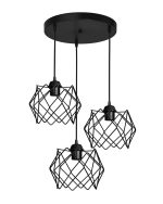 DM-04PENDEL 3/L BLACK ΚΡΕΜΑΣΤΟ ΑΝΙΣΟΠΕΔΟ ΑΡΑΧΝΗ ΜΕΤΑΛΛΙΚΟ