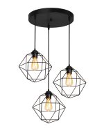 DM-03PENDEL 3/L BLACK ΚΡΕΜΑΣΤΟ ΑΝΙΣΟΠΕΔΟ ΠΟΛΥΓΩΝΟ ΜΕΤΑΛΛΙΚΟ - Image 2