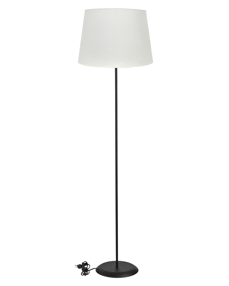 HFLB-01 ΚΩΝ. Φ40 FLOOR LAMP BLACK-ΛΕΥΚΟ/ΚΡΕΜ ΔΑΠΕΔΟΥ ΜΕ ΑΜΠΑΖΟΥΡ Φ40 ΚΩΝΙΚΟ HFLB-01 ΚΩΝ. Φ35 FLOOR LAMP BLACK-ΛΕΥΚΟ/ΚΡΕΜ ΔΑΠΕΔΟΥ ΜΕ ΑΜΠΑΖΟΥΡ Φ35 ΚΩΝΙΚΟ - Image 1