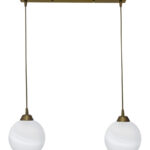 Κρεμαστό φωτιστικό GL-6040/2L RAGA GOLD-WHITE ΚΡΕΜΑΣΤΟ ΑΛΑΒΑΣΤΡΟ