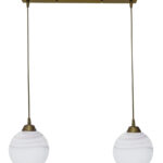 Κρεμαστό φωτιστικό GL-6040/2L RAGA GOLD-KAFE ΚΡΕΜΑΣΤΟ ΑΛΑΒΑΣΤΡΟ