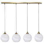 Κρεμαστό φωτιστικό GL-6040/4L RAGA GOLD-WHITE ΚΡΕΜΑΣΤΟ ΑΛΑΒΑΣΤΡΟ