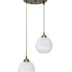 Κρεμαστό φωτιστικό ανισόπεδο GL-6040/2L PENDEL GOLD-WHITE