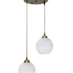 Κρεμαστό φωτιστικό ανισόπεδο GL-6040/2L PENDEL GOLD-KAFE