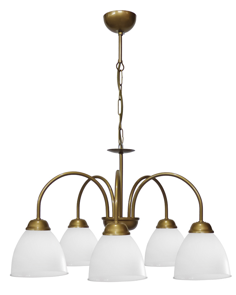 BELLA/5L OVO GL-WH BELLA/5L-OVO GOLD MAT-WHITE ΠΟΛΥΦΩΤΟ ΚΡΕΜΑΣΤΟ - Image 1